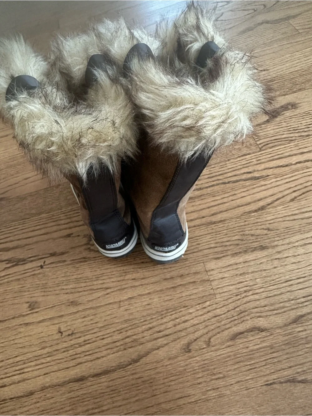 Women’s Faux Fur-Lined Winter Duck Boots - Brown